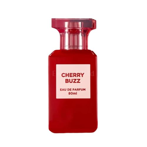 Image of Cherry Buzz Eau de Parfum Unisex 80ml (2.7 fl oz) Long Lasting Sweet Black Cherry, Pink Pepper & Musk Cologne for Men & Women Fruity Floral Spicy Fragrance Vanilla & Woody Notes Luxury Perfume