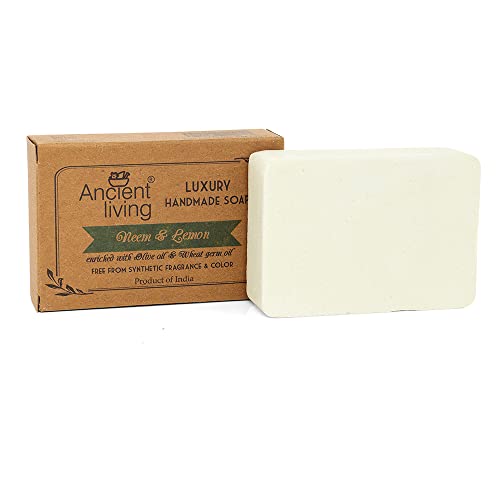 Ancient Living Neem & Lemon Luxury Handmade Soap -(Pack of 2) - 100 gm Each | Men & Women | Deep Cleansing & Oil Control |100% Natural & Chemical-Free