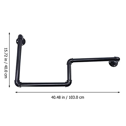 Angoily 1 St plank beugel metalen wandplanken planken voor wandmontage opbergplank bookshelf opslag planken retro ijzeren pijpenrek rek voor thuisgebruik vintage opslag rek - Afbeelding 8