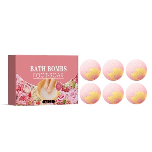 Bolas para Baño de Pies: Hidratantes, Antisequedad, Exfoliantes y Naturales para Todos (Paquete de 6)