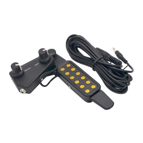 Yardwe 1 Set Portable Acoustic Guitar Pickup Transducer with Volume Tone Control Multi Function Sound Capture Device for Acoustic Guitars No Damage Installation Durable Design