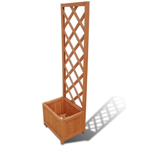 vidaXL Jardinière avec Treillis Bois Bac à Plantes Pot à Fleurs avec Treillage