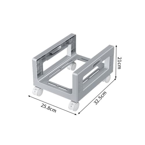 Soporte para torre de computadora, soporte móvil con ruedas giratorias para CPU, soporte para gabinete de PC para piso o alfombra, ideal para gaming y escritorio (gris) miniatura 2