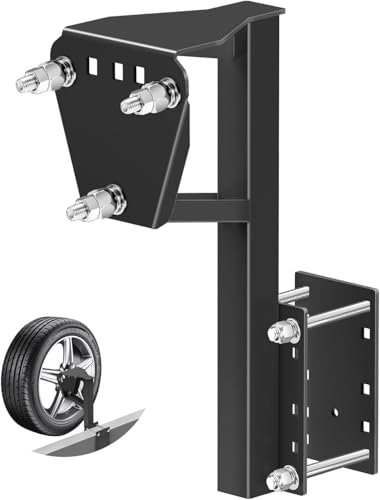 Spare Tire Mount for Utility Trailer Accessories 3-Nut Design Spare Tire Carrier for Withstands 180 Lbs Fits Most 4 5 & 6 Lugs Wheels Hold 4 4.25 4.5 4.75 5.0 5.32 and 5.5Bolt Patterns