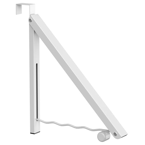 Image of Hleelomi Clothes Drying Rack for Laundry Room Organization,Foldable Over The Door Drying Racks for Saving Space, 1 Hanger White