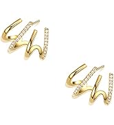 WEILIRIAN Punk Claw Earrings - Gold C-Shape Ear Cuff, Vintage Claw Stud Wrap Earrings For Women, Minimalist Boho Gift