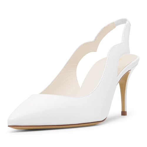 Women’s Slip On Pumps Special Slingback Stiletto High Heels Closed Pointed Toe Dress Shoes Office Prom Size 4-16 US