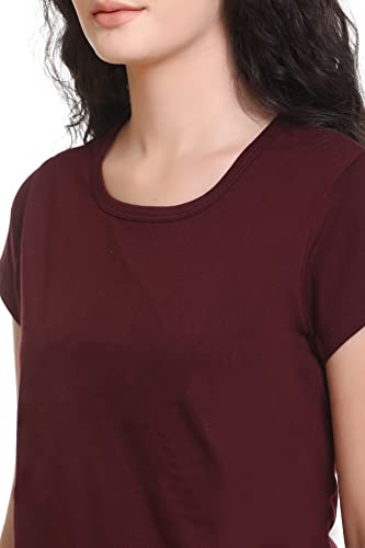 Image of GODFREY Women Round Neck Half Sleeve Cotton T Shirts