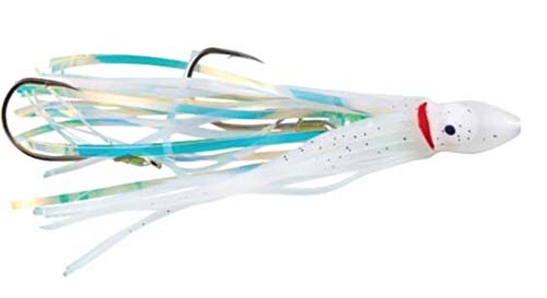 P-Line Rigged Squid Skirt, White, 4.5