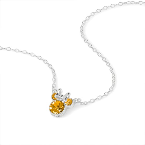 Collier Minnie Mouse cadeau anniversaire de novembre en argent véritable