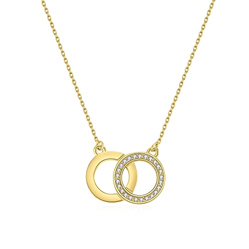 SIUMAL Collar Mujer Acero Inoxidable Oro Rosa Plata Collar Para Regalos Cover