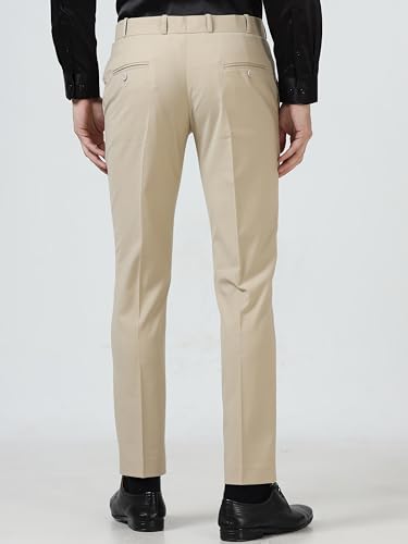 Image of Mc Henry Men's Solid Techno Flex 2-inch Waist Expandable Premium Luxurious Wrinkle Free Slim Fit Trousers