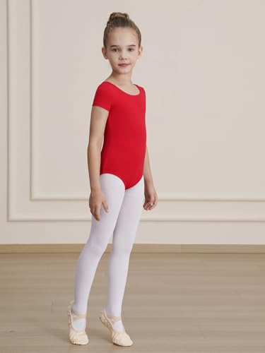 Image of WEGETIT Ballet Leotards for Girls Toddler Dance Leotard with Skirt Kids Gymnastics Outfits Ballet Dance Tutu Dress