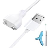 Anrbb Magnetisches USB-Kabel 7mm, Magnet Ladegerät für Elektrische Zahnbürsten, Wasserdicht, Vibrationsresistent, Magnet Adapterkabel in Weiß, Kompatibel mit Zahnbürsten mit Magnetanschluss
