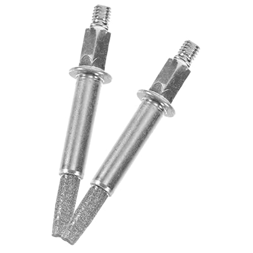 HEALEEP 2pcs Burr Grinding File Sharpening Stones for Chain Chainsaw Sharpening Kit High Hardness Grinding
