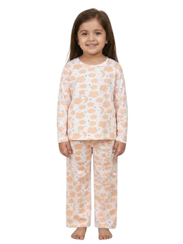Image of The Mom Store Kids Cotton Night Suit for Boys and Girls | Breathable Night Dress for Kids Boys and Girls | Printed Nightsuit Pajama Set | Comfortable All-Season Sleepwear for Daily Use