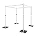 Hecis Portable Backdrop Stand with Crossbar, Adjustable Pipe and Drape Backdrop Kit for Eventï¼Œ Party, Trade Shows and Wedding Decor, 10FT Square Backdrop Frame