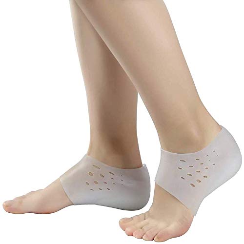 Preisvergleich Produktbild zhuangzhuang Silikongeleinsätze Socken Fersenlift Pads für Männer Frauen (Perforated, 5cm)