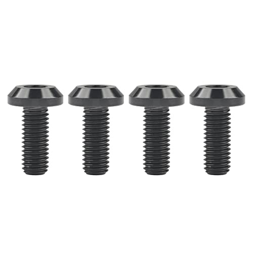 Wanyifa Titanium Umbrella Head M8 15 20 25 30 35 40mm Bolt Screw for Bicycle Motorcycle Car Pack of 4 (M8x20mm, Black)