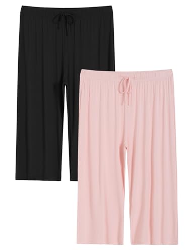 Image of Latuza Women's Plus Size Capri Pajama Pants Wide Leg