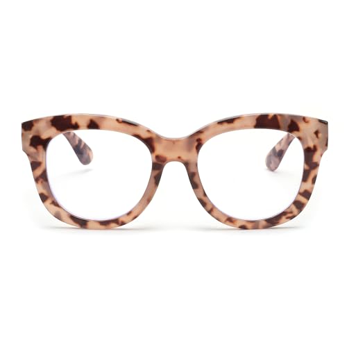 Image of FEISEDY Retro Blue Light Glasses for Women Men, Thick Square Glasses Blue Light Blocking, Anti Glare Digital &Eyestrain B0278