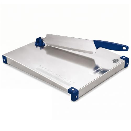 Image of Organizemee Premium Stainless Steel Chopping Board with Integrated Knife | Food-Grade Metal Cutting Board for Daily Kitchen Use | Durable, Rust-Resistant & Simple to Maintain