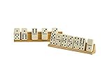 Wooden Domino Holder Tray, Set of 2
