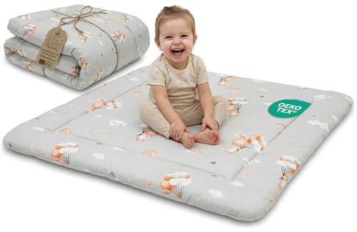 Totsy Baby Tapis d'eveil Chambre Bebe - Matelas de Sol Enfant pour eveil Jeux au de Parc Tapis en Coton et Epais pour bébé et Enfants 100 cm Certificat...
