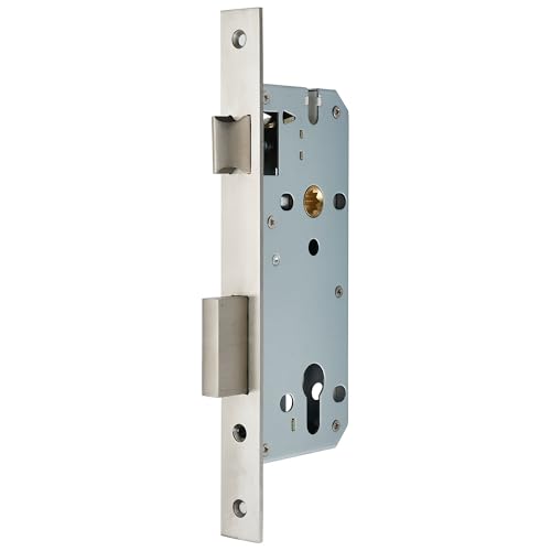 HAIFUAN 85 X 45 mm Standard Size Door Lock Body Mortice Sash Lock Set Silver (1 85 * 45)