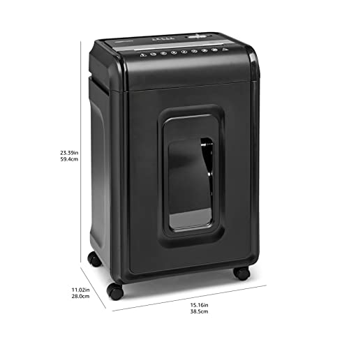 Image of Amazon Basics 18 Sheet Micro Cut Paper, CD, and Credit Card Shredder, Black