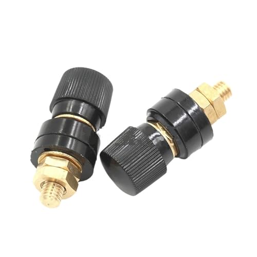 Power Junction Post Connectors 1PCS high Current Terminal 333/555 Type M6/M8 Inverter Terminal clamp high Temperature Resistant 8mm/6mm Terminal(8MM All Copper Black)