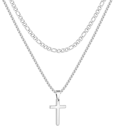 Collier chaîne croix pour le style quotidien des hommes et des femmes modernes