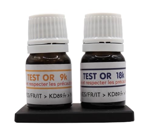 KD89 Surtido de reactivos/soluciones para probar el oro, 9 y 18...