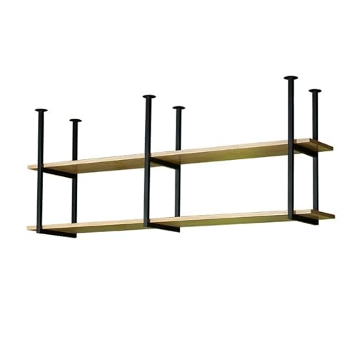 Estantes flotantes con Soportes para estantes de Techo Estante Decorativo de 2 Capas montado en la Pared para Bares y restaurantes Estante Colgante (60 * 30 * 60 cm)