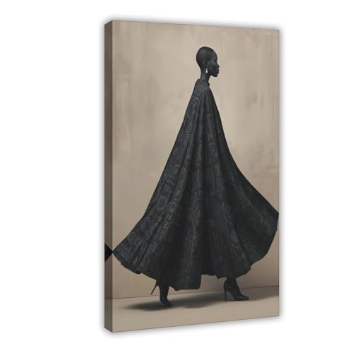 Tableau africain femmes pour salon chaleureux - Toile déco moderne 20x30 cm