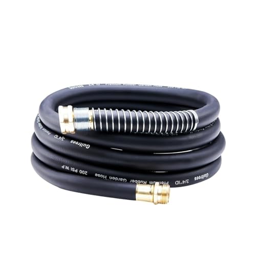 Guitrees Leader Garden Hose 10ft x 3/4 Heavy Duty Short Water Hose Male to Female Fittings Five Layered Braiding for Durability 1000PSI Burst 300PSI Working (Black)
