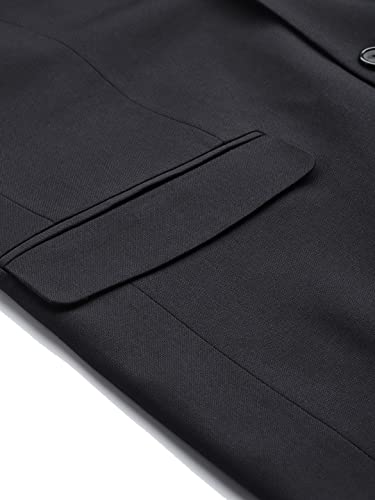 Image of Nice Black Blazer for Men Black Coat for Men Stylish Single Breasted Formal Regular Slim Fit Casual Full Sleeves Solid Suit Coat for Wedding Party Office Wear
