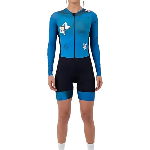 Combinaison de cyclisme femme à manches longues avec coussinet de triathlon intégrée 4 couleurs