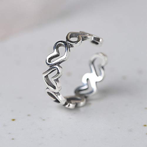 Bague ajustable en argent S925 d'une brillance haut de gamme