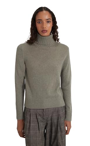 Image of Style & Republic Women's 100% Cashmere Turtleneck Sweater, Regular Fit, Premium Knit Jumper for Autumn, Winter and Spring