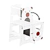 BUDDY BABY Xperimenta - Torre de Aprendizaje de Madera Maciza Montessori para niños-Convertible en Escritorio Infantil y Taburete -Torre ayudante de Cocina Plegable con Barra de Seguridad #3