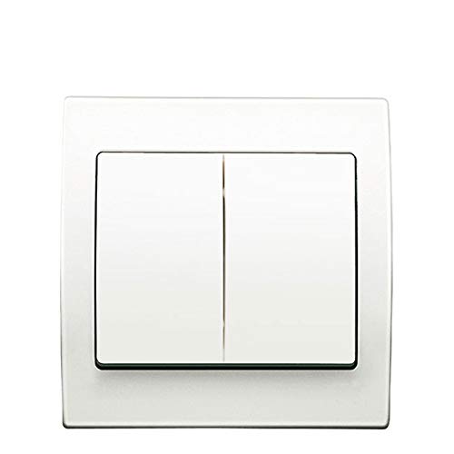 SIEMENS - Va et Vient + Poussoir Blanc Delta Iris + Plaque basic Blanc Cover