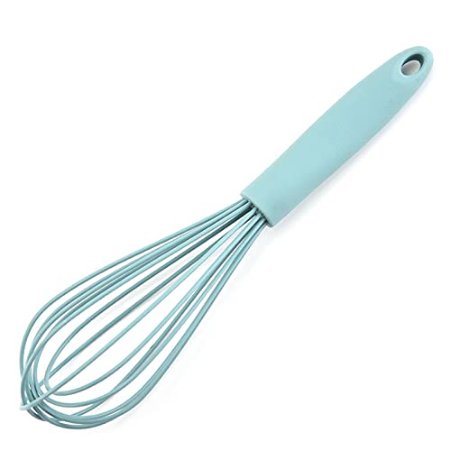 Fouet de cuisine en silicone de 25,4 cm pour la cuisine, la pâtisserie, fouet, fouet, fouet pour battre les œufs (bleu) Cover