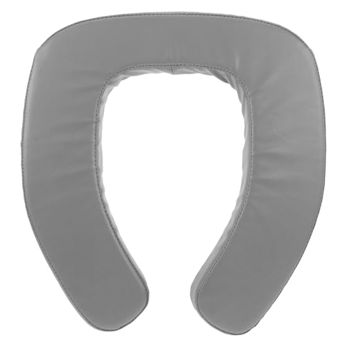 BETOOKY Almohadilla para Asiento Elevador de Inodoro Gris, Acolchada, y Antideslizante, Cojín Ajustable para Personas Mayores, Accesorio Sanitario para Baño Seguro y Cómodo