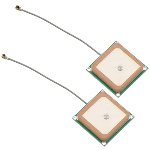 DEWOTHV Antena Activa GPS Alta Ganancia 28 dB Antena Pasiva GPS Integrada Módulo Interno de Conexión Cerámica con Cable El Amplificador Tiene una Baja Figura de Ruido (Paquete de 2)
