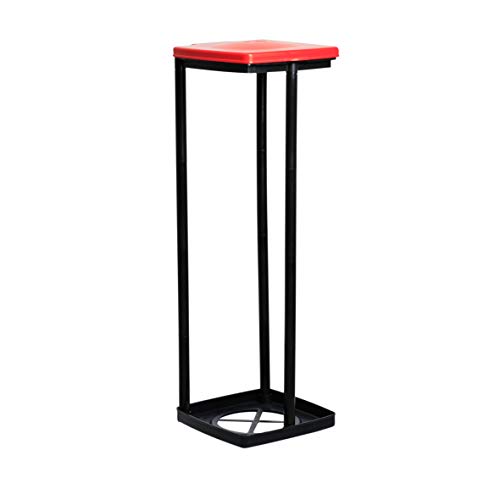 axentia Müllsackständer mit Deckel, Ständer für Müllsäcke bis 120 Liter und gelbe Säcke, Müllbeutelhalter höhenverstellbar, Kunststoff, Rot/Blau, 1 - Pack – Bild 6