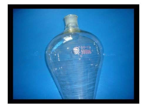 GOWE 5L pyriform separatory embudo, 5000 ml, con tapón de cristal, cristal llave de paso (aparatos de laboratorio)