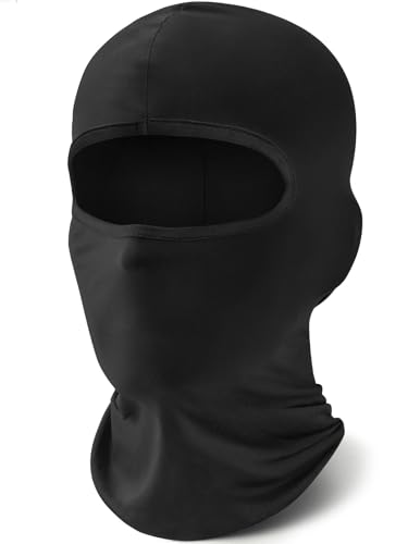 Fuinloth Balaclava Ski Mask, Motorcycle UV Protector Scarf, Summer Cooling Neck Gaiter for Men/Women Black