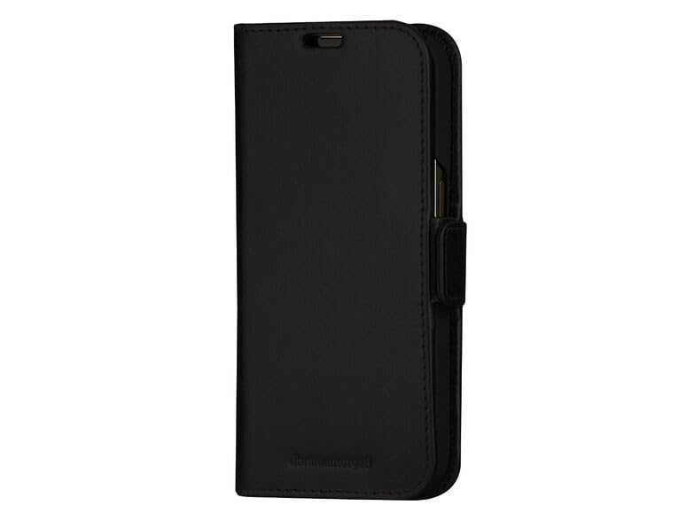 dbramante1928 Copenhagen - Étui à Rabat pour téléphone Portable - Cuir grainé - Noir - pour Apple iPhone 15 Pro