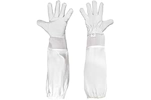 Mr.Bee Beekeeping Supply Durable Leather Beekeeper Gloves